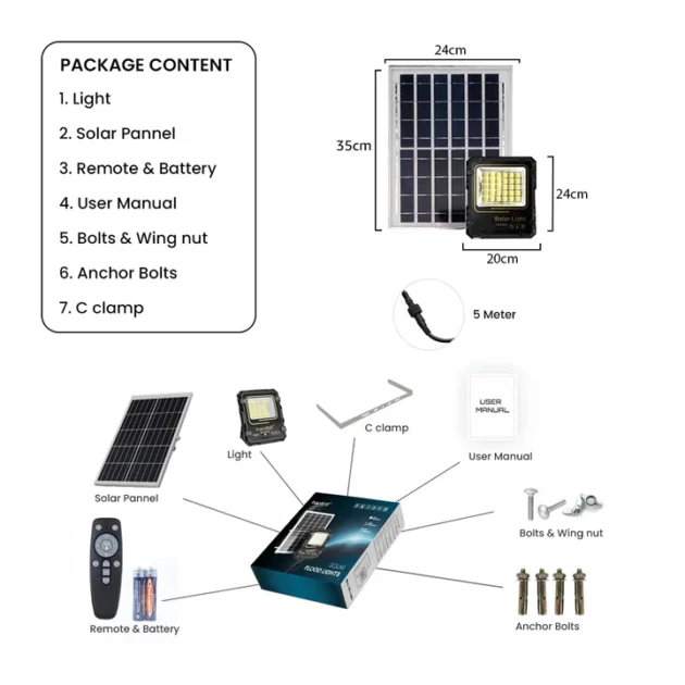 50W Solar Flood Light - Image 2