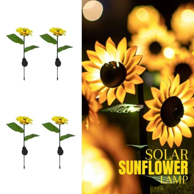 Solar Decoration Sunflower Light - Image 3